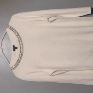 Talbots Embellished Wool Cashmere Blend Sweater size medium